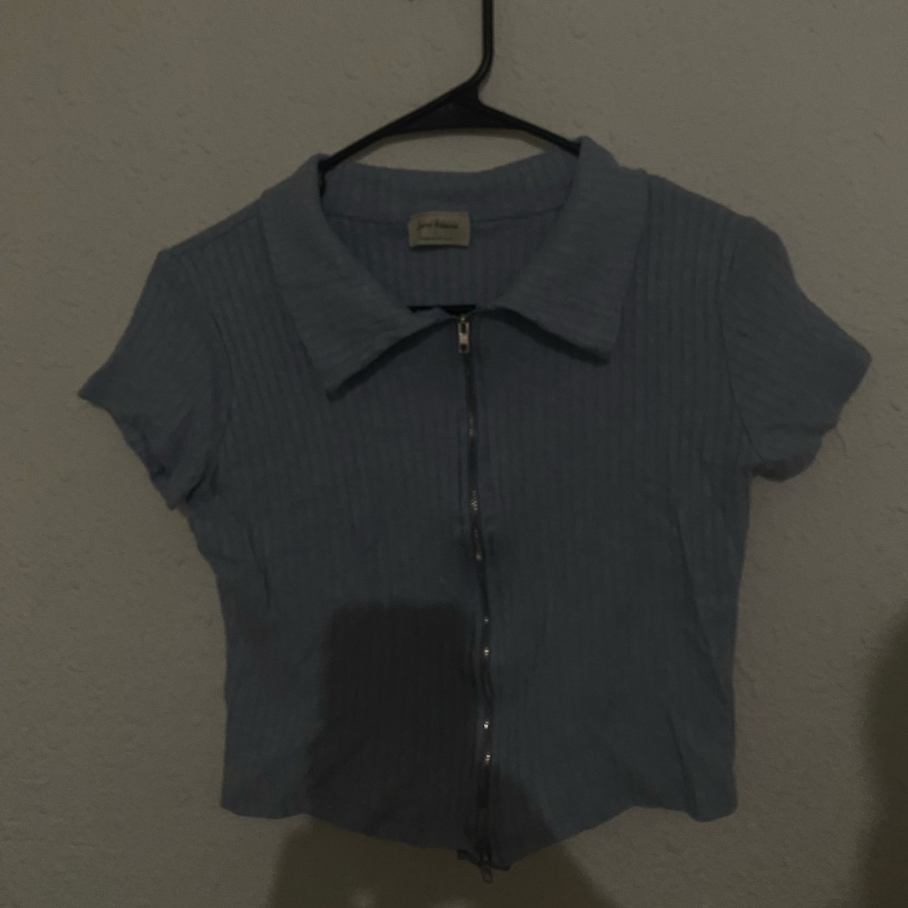 Free Kisses Light Blue Button Down Shirt